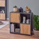 NORDIC LIVING COLLECTION Pepeto frittst�ende bokhylle med 2 d�rer og 2 rom, h�ndlaget eik/antrasitt