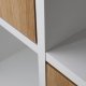 NORDIC LIVING COLLECTION Pepeto 2T frittst�ende hylle i h�ndlaget eik/hvit med 2 rom og 2 d�rer