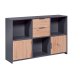 NORDIC LIVING COLLECTION Pepeto kommode med 2 d�rer, 2 skuffer og 3 rom, h�ndlaget eik/antrasitt