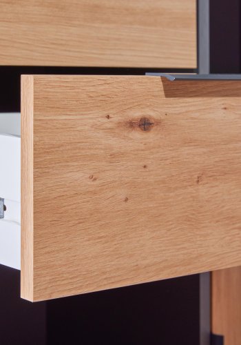 NORDIC LIVING COLLECTION Pepeto kommode med 2 d�rer, 2 skuffer og 3 rom, h�ndlaget eik/antrasitt