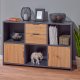 NORDIC LIVING COLLECTION Pepeto kommode med 2 d�rer, 2 skuffer og 3 rom, h�ndlaget eik/antrasitt