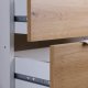 NORDIC LIVING COLLECTION Pepeto 2T2S kommode i h�ndlaget eik/hvit med 3 rom og 3 d�rer