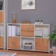 NORDIC LIVING COLLECTION Pepeto 2T2S kommode i h�ndlaget eik/hvit med 3 rom og 3 d�rer