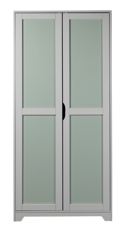 NORDIC LIVING COLLECTION Prati barnegarderobe med 2 d�rer, laget av heltre furu, malt lys gr�