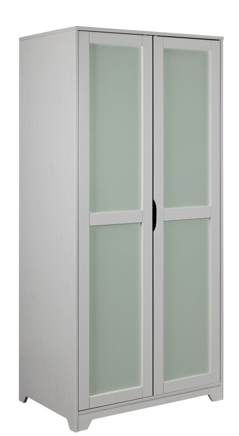NORDIC LIVING COLLECTION Prati barnegarderobe med 2 d�rer, laget av heltre furu, malt lys gr�