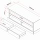 NORDIC LIVING COLLECTION Provence 3 TV-konsol, furu, vit, med 2 l�dor