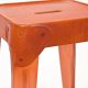 NORDIC LIVING COLLECTION Reema Metallpall, kopparfinish/l�dersits, set om 4