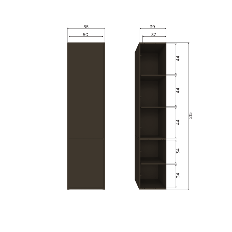 WOOOD Meggy Lite Oppbevaringsskap 55 cm Furu Mellombrun [Fsc]