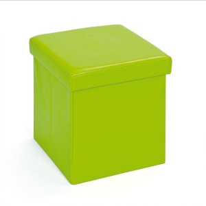 NORDIC LIVING COLLECTION Setti liten gr&ouml;n hopf&auml;llbar l�da med sittdyna