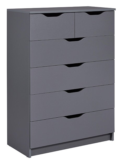 NORDIC LIVING COLLECTION Silenzia byr� med 6 rymliga l�dor f�r enkel f�rvaring i grafitgr�tt