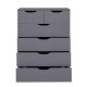 NORDIC LIVING COLLECTION Silenzia byr� med 6 rymliga l�dor f�r enkel f�rvaring i grafitgr�tt
