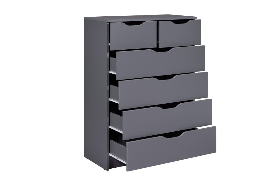 NORDIC LIVING COLLECTION Silenzia byr� med 6 rymliga l�dor f�r enkel f�rvaring i grafitgr�tt