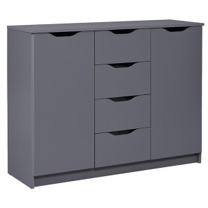 NORDIC LIVING COLLECTION Silenzia byr�, 2 d�rrar, 4 l�dor, grafitgr�