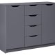 NORDIC LIVING COLLECTION Silenzia byr�, 2 d�rrar, 4 l�dor, grafitgr�