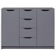 NORDIC LIVING COLLECTION Silenzia byr�, 2 d�rrar, 4 l�dor, grafitgr�