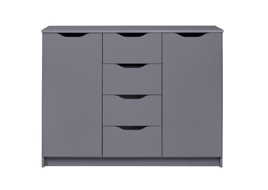 NORDIC LIVING COLLECTION Silenzia byr�, 2 d�rrar, 4 l�dor, grafitgr�