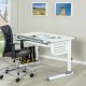 NORDIC LIVING COLLECTION Scalare-skrivbord med l�da med tryckfunktion, h�jdjusterbart med tippbart hyllplan