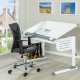 NORDIC LIVING COLLECTION Scalare-skrivbord med l�da med tryckfunktion, h�jdjusterbart med tippbart hyllplan