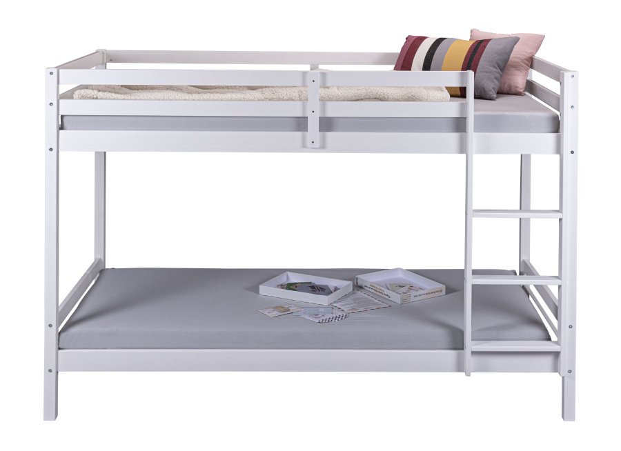 NORDIC LIVING COLLECTION Liten Cloud v�ningss�ng, vit, 207 x 96 x 150 cm, med 2 liggytor och 1 stege