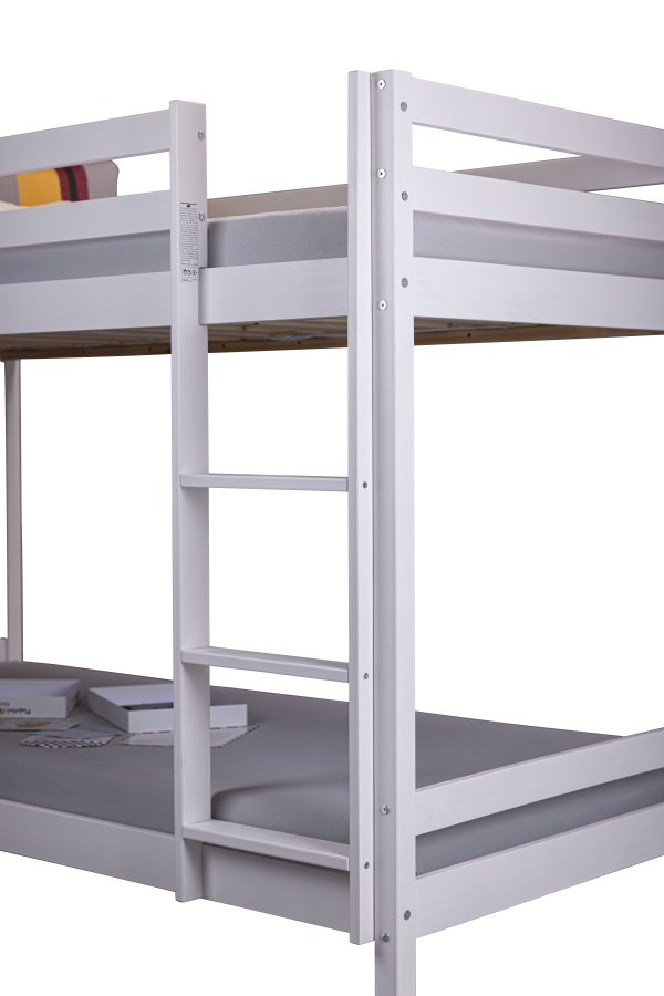 NORDIC LIVING COLLECTION Liten Cloud v�ningss�ng, vit, 207 x 96 x 150 cm, med 2 liggytor och 1 stege
