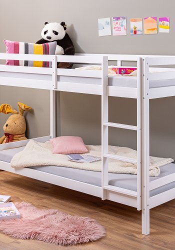 NORDIC LIVING COLLECTION Liten Cloud v�ningss�ng, vit, 207 x 96 x 150 cm, med 2 liggytor och 1 stege