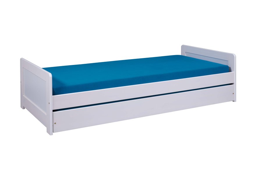 NORDIC LIVING COLLECTION Surf sovesofa 90x200 cm laget av heltre i hvit lakk inkludert lamellbunn med ekstra soveplass