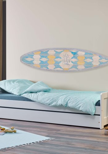 NORDIC LIVING COLLECTION Surf sovesofa 90x200 cm laget av heltre i hvit lakk inkludert lamellbunn med ekstra soveplass