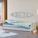 NORDIC LIVING COLLECTION Surf sovesofa 90x200 cm laget av heltre i hvit lakk inkludert lamellbunn med ekstra soveplass