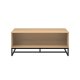 NORDIC LIVING COLLECTION Moderne salongbord laget av heltre furu, lakkert i Oak Colori. Stabilt stativ takket v�re en svart metallramme, god oppbevaringsplass takket v�re den sentrale hyllen.