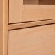 NORDIC LIVING COLLECTION Moderne veggskap i heltre furu, lakkert i Oak Colori. Stabil base takket v�re en svart metallramme, h�ndtak i svart metall av h�y kvalitet, god oppbevaringsplass med en skuff. Tre hyller og en d�r med glassinnsats.
