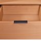NORDIC LIVING COLLECTION Moderne kommode laget av heltre furu, lakkert i eik. Stabil base takket v�re en svart metallramme, h�ndtak i svart metall av h�y kvalitet, god oppbevaringsplass med �n skuff. To hyller bak to d�rer.