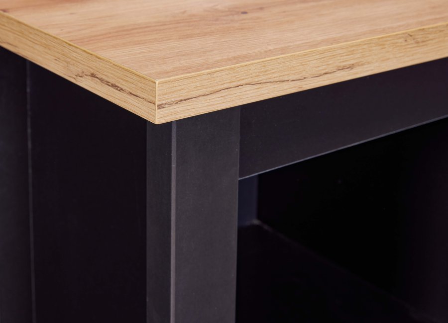 NORDIC LIVING COLLECTION Julina vinsk�p i svart med 1 d&ouml;rr, 3 stora fack och 12 sm� fack, perfekt f&ouml;r vin&auml;lskare