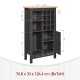 NORDIC LIVING COLLECTION Julina vinsk�p i gr�tt med 1 d&ouml;rr, 3 stora fack och 12 sm� fack, perfekt f&ouml;r vin&auml;lskare