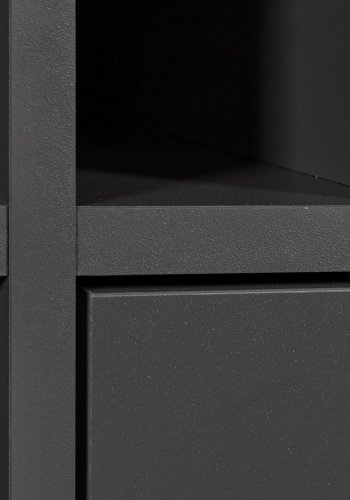 NORDIC LIVING COLLECTION Julina vinsk�p i gr�tt med 1 d&ouml;rr, 3 stora fack och 12 sm� fack, perfekt f&ouml;r vin&auml;lskare