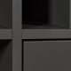 NORDIC LIVING COLLECTION Julina vinsk�p i gr�tt med 1 d&ouml;rr, 3 stora fack och 12 sm� fack, perfekt f&ouml;r vin&auml;lskare