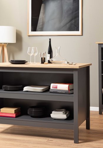 NORDIC LIVING COLLECTION Julina vinsk�p i gr�tt med 1 d&ouml;rr, 3 stora fack och 12 sm� fack, perfekt f&ouml;r vin&auml;lskare