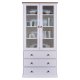 NORDIC LIVING COLLECTION FSC vitrineskap Westerland hvitt, 2 d�rer og 3 skuffer