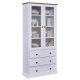 NORDIC LIVING COLLECTION FSC vitrineskap Westerland hvitt, 2 d�rer og 3 skuffer