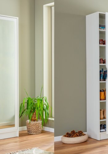 NORDIC LIVING COLLECTION Snyggt skosk�p med integrerad spegel och �tta rymliga fack f�r din skosamling.