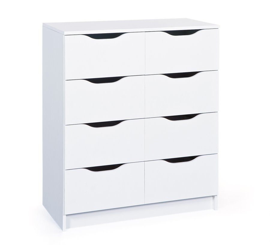 NORDIC LIVING COLLECTION Vit byr� med 8 l�dor