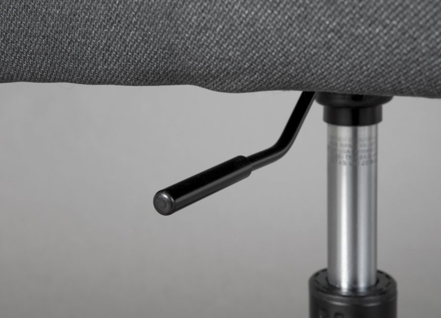NORDIC LIVING COLLECTION Arbetsavslappnad snurrstol i gr�tt med 5 s&auml;kerhetshjul, stegl&ouml;st h&ouml;jdjusterbar via en testad gaslyft och en roterande sits