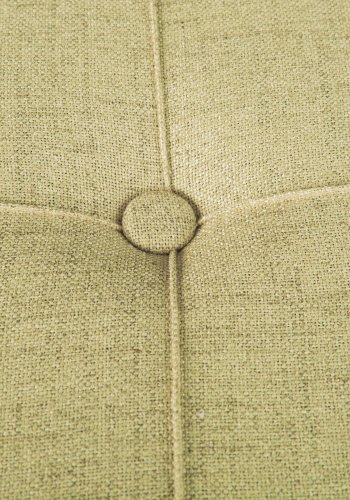 NORDIC LIVING COLLECTION Yapak textilpall, gulgr&ouml;n, med avtagbart lock och 22 knappar