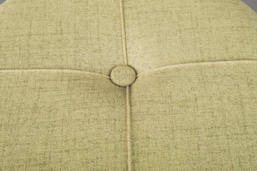 NORDIC LIVING COLLECTION Yapak textilpall, gulgr&ouml;n, med avtagbart lock och 22 knappar