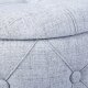 NORDIC LIVING COLLECTION Yapak pall i gr�tt textil med avtagbart lock och 22 knappar