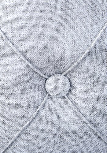 NORDIC LIVING COLLECTION Yapak pall i gr�tt textil med avtagbart lock och 22 knappar