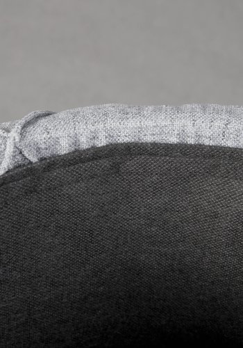 NORDIC LIVING COLLECTION Yapak pall i gr�tt textil med avtagbart lock och 22 knappar