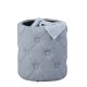 NORDIC LIVING COLLECTION Yapak pall i gr�tt textil med avtagbart lock och 22 knappar