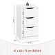 NORDIC LIVING COLLECTION WESTPHALEN byr� med 3 l�dor, vit, 3 l�dor