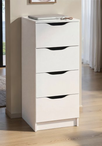 NORDIC LIVING COLLECTION WESTPHALEN byr� med 4 l�dor, vit, 4 l�dor