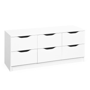 NORDIC LIVING COLLECTION Vit byr� med 6 rymliga l�dor/